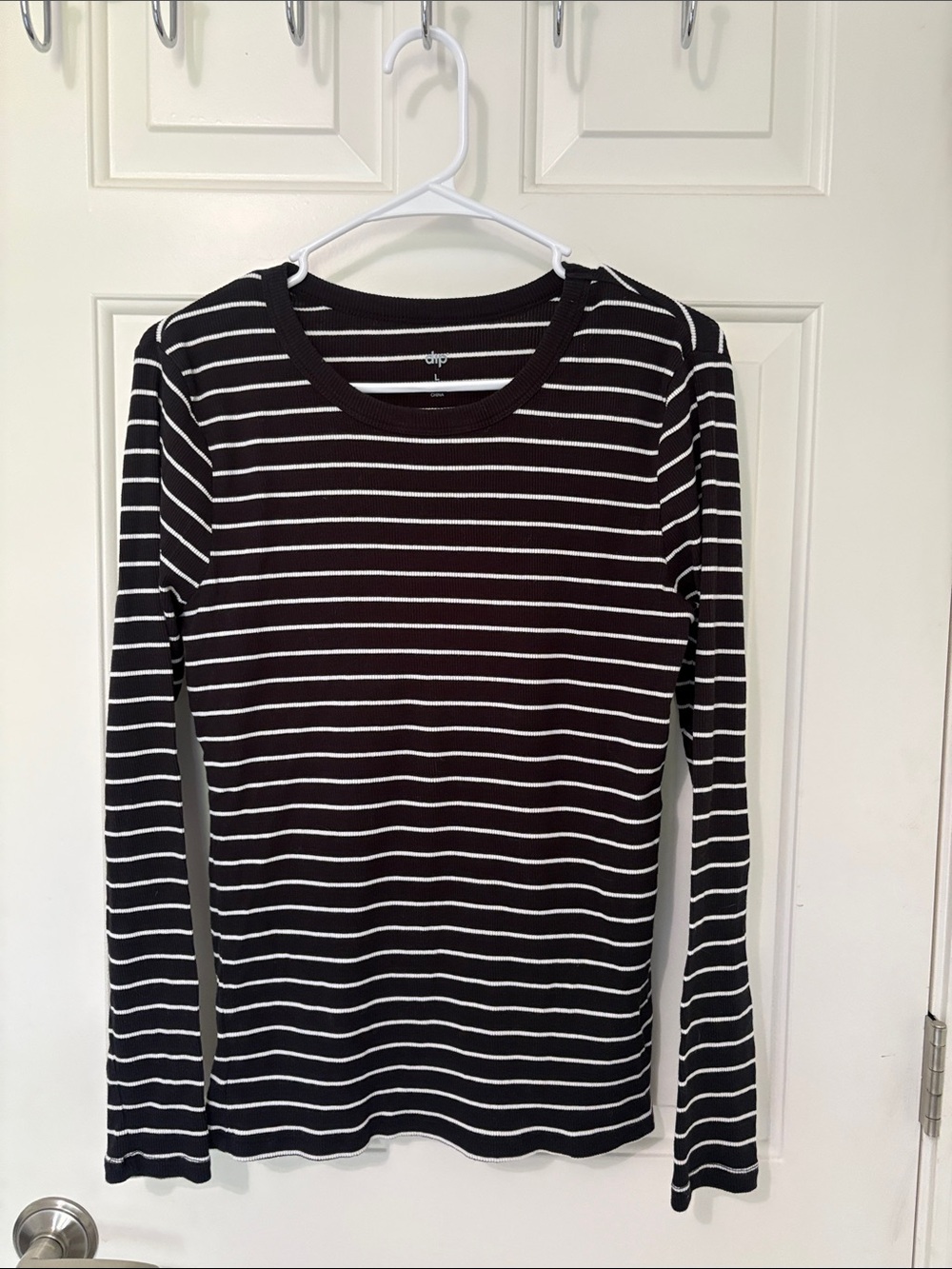 Women’s Long Sleeve Striped Crew Neck Top